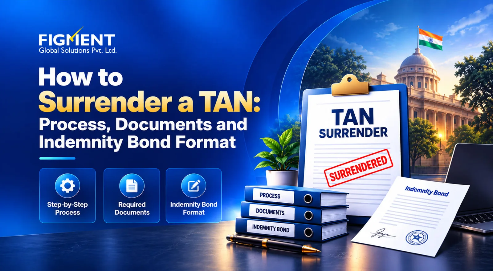 TAN surrender workflow: prepare, verify on TRACES, apply to the TDS Assessing Officer, receive the closure letter
